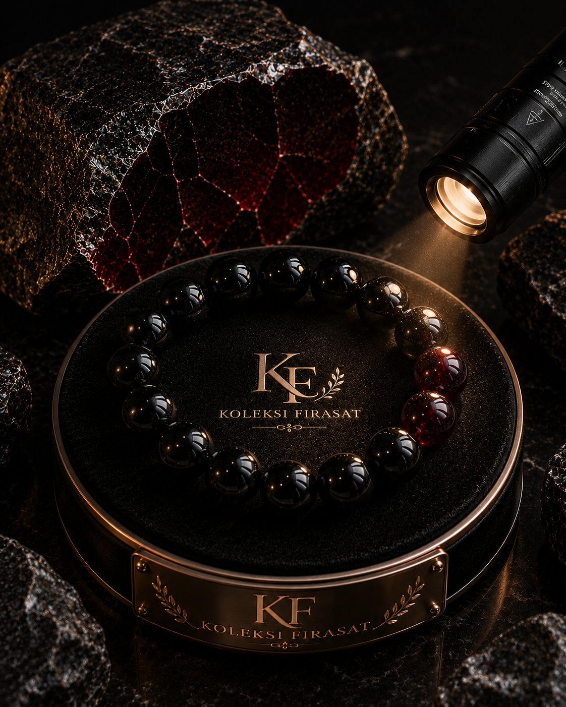 BARA DALAM GELAP Red Almandine Garnet · Goldstone