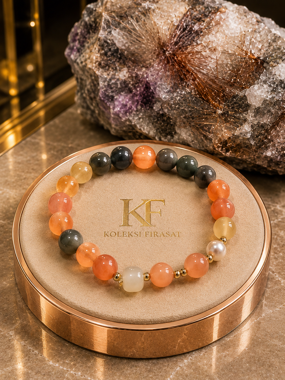 Empat Wajah Bulan Peach Moonstone