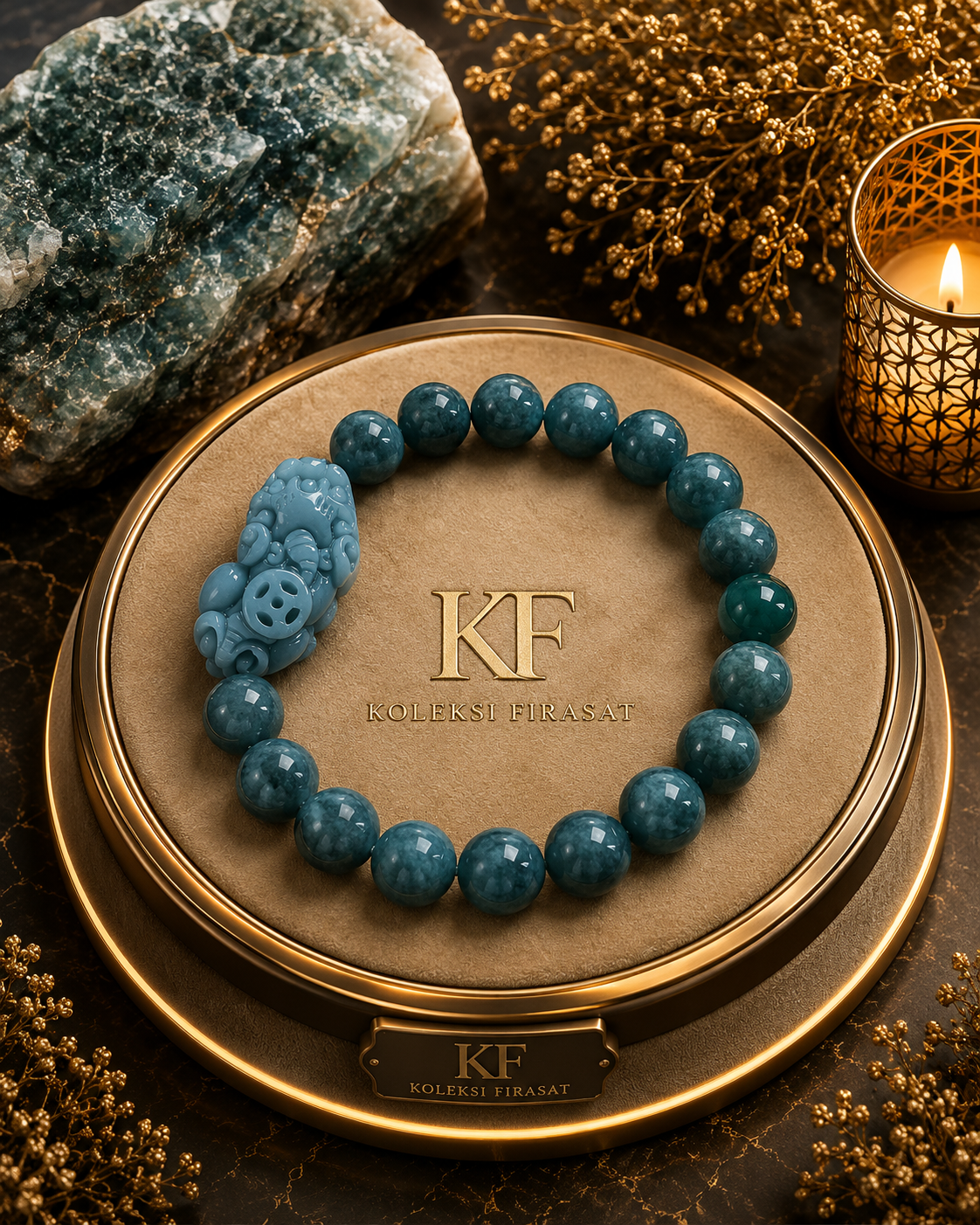 REZEKI LANGIT BIRU Blue Jade Grade AA · Pixiu