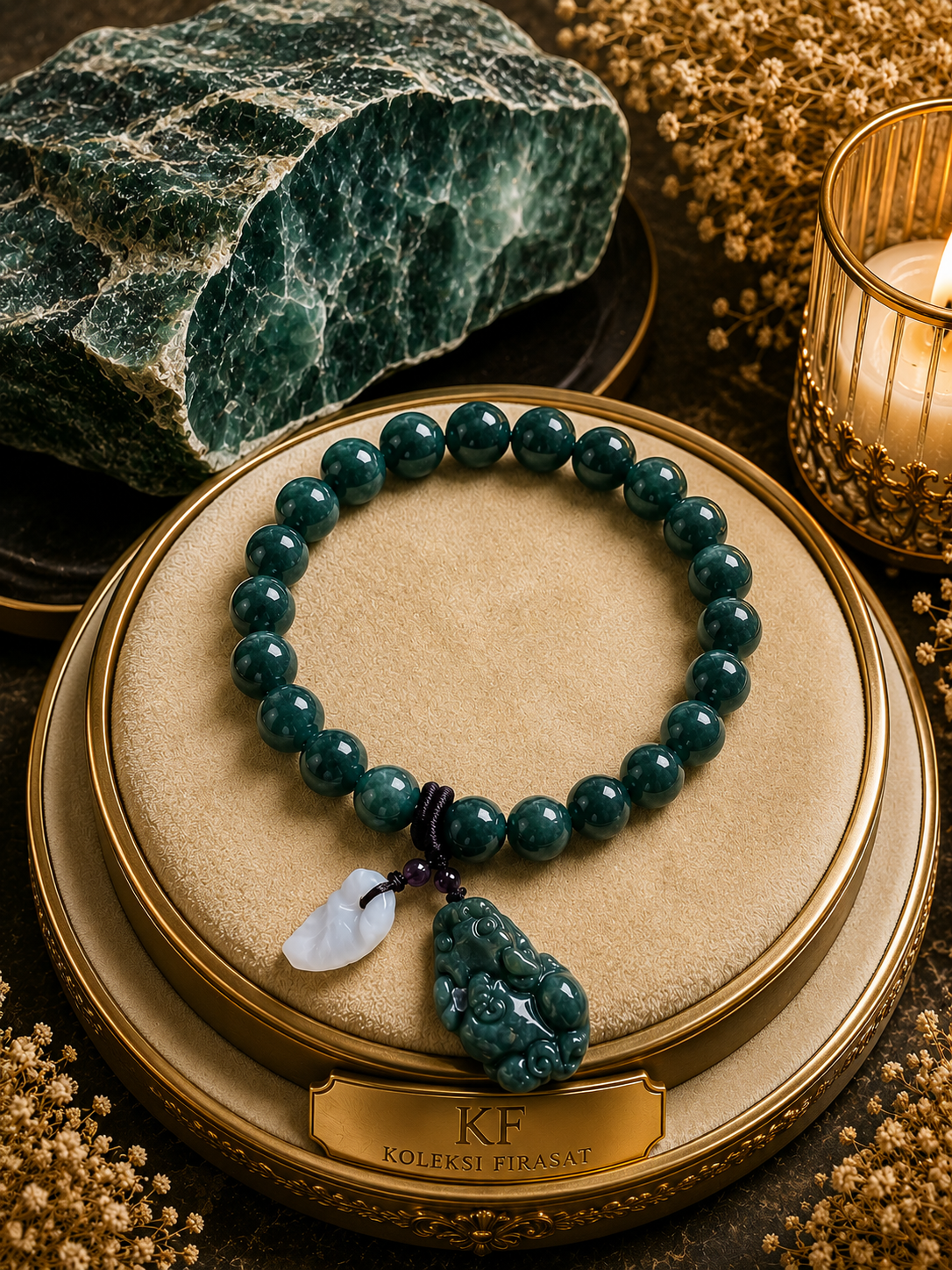 SUMBER KELIMPAHAN Dark Green Jade · Pixiu · White Jade